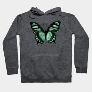 Malachite Loose Watercolor Butterfly Hoodie